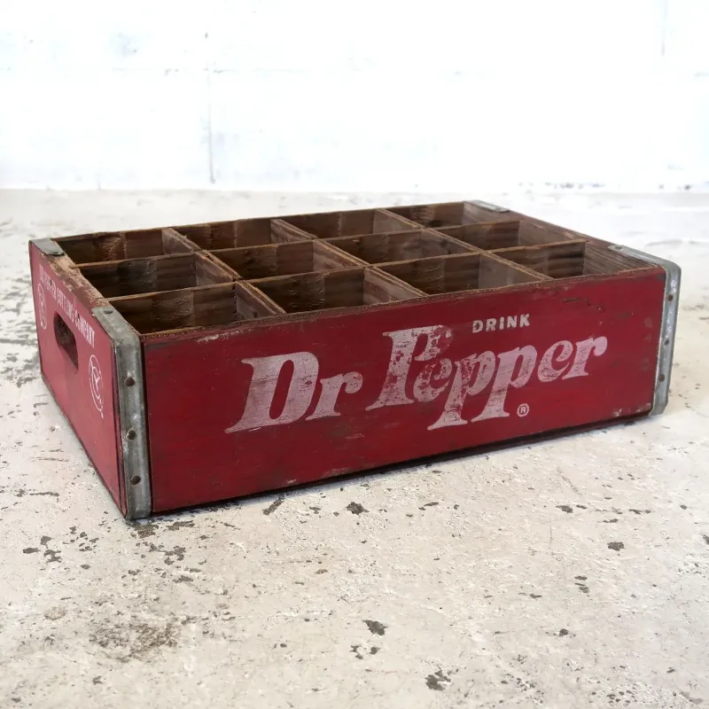 Dr Pepper ビンテージ ウッドボックス