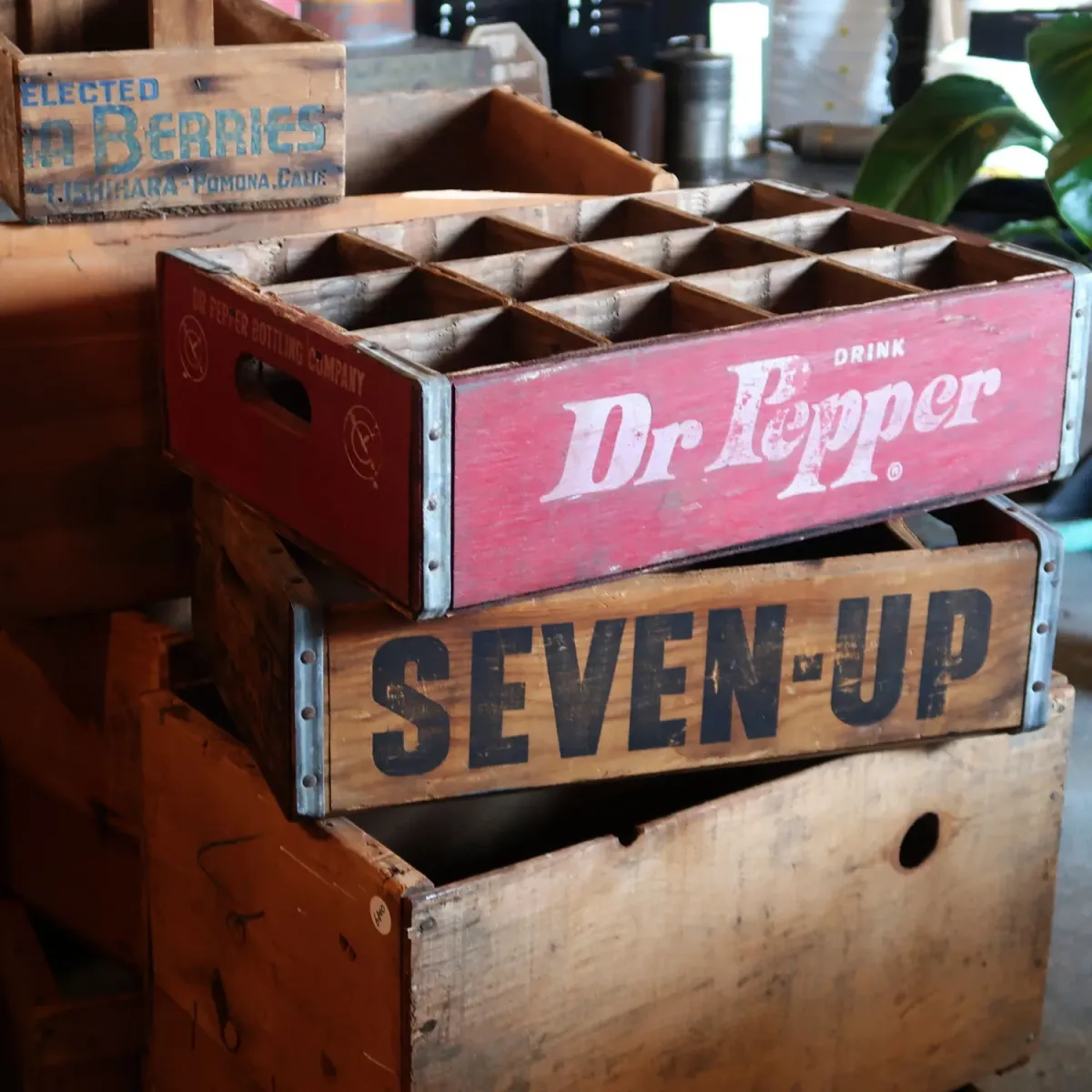Dr Pepper ビンテージ ウッドボックス