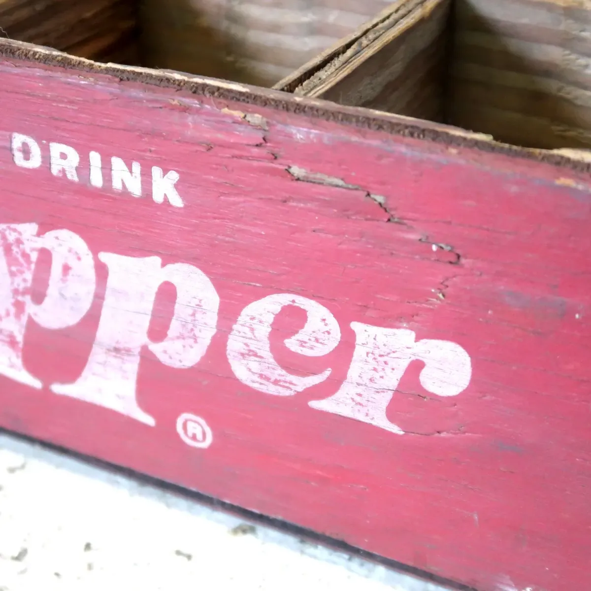Dr Pepper ビンテージ ウッドボックス