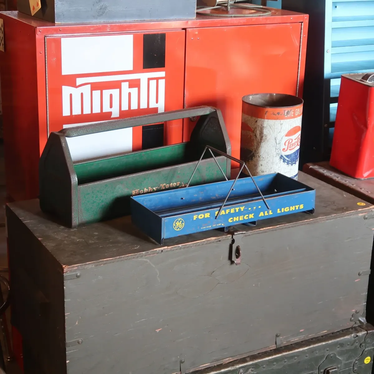 Amsco ビンテージ メタル ツールトート