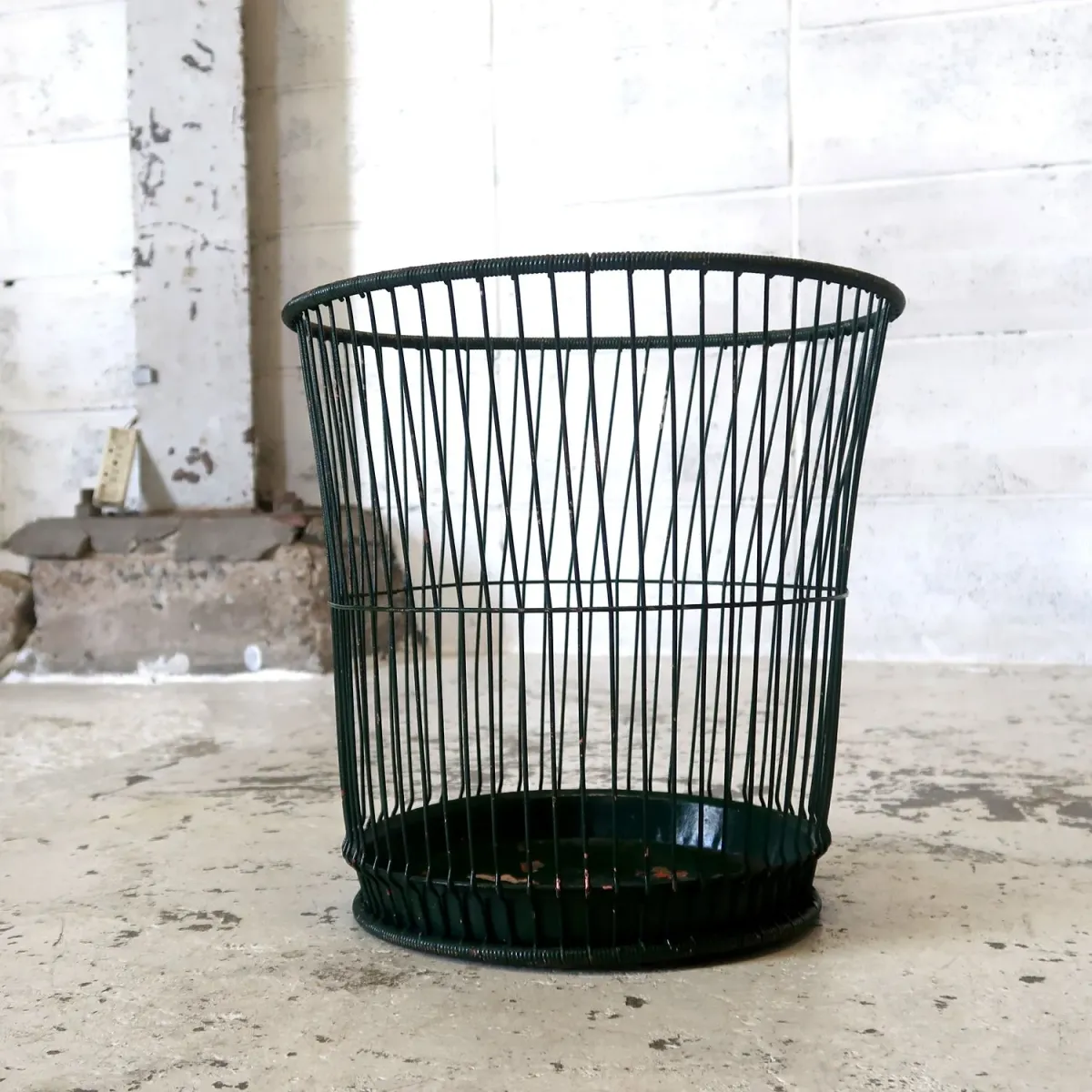 THE MASSILLON WIRE BASKET CO. ビンテージ ワイヤーメタル ゴミ箱