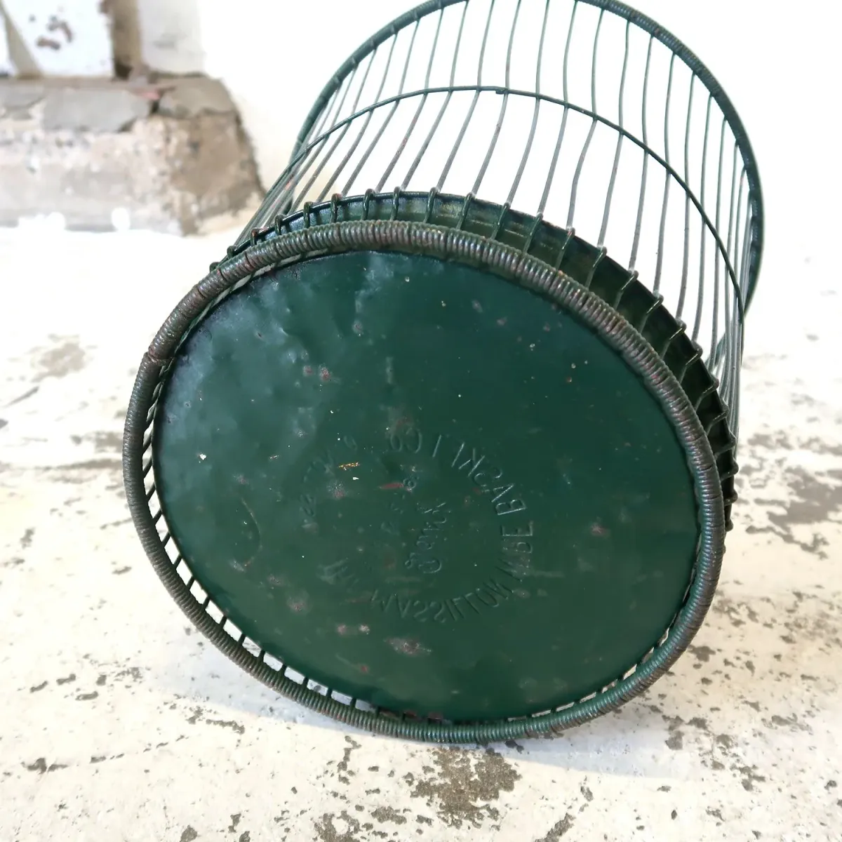 THE MASSILLON WIRE BASKET CO. ビンテージ ワイヤーメタル ゴミ箱