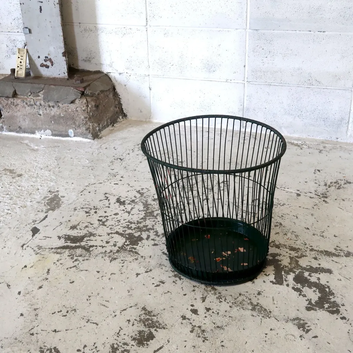 THE MASSILLON WIRE BASKET CO. ビンテージ ワイヤーメタル ゴミ箱