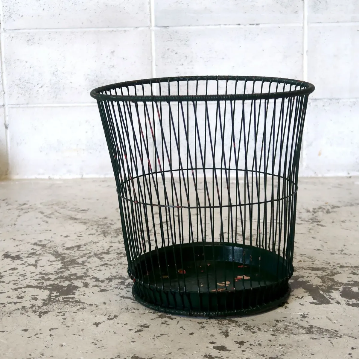 THE MASSILLON WIRE BASKET CO. ビンテージ ワイヤーメタル ゴミ箱