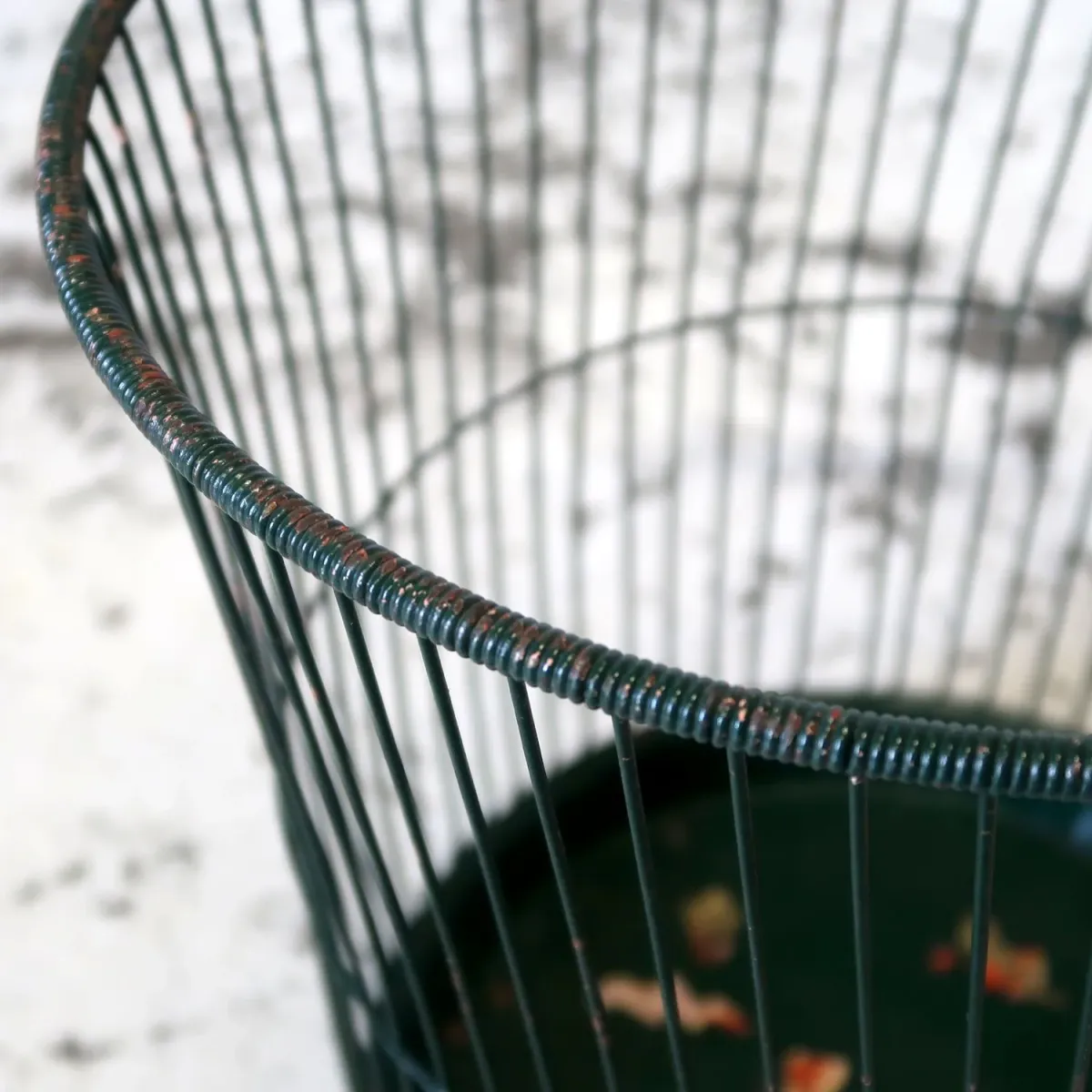 THE MASSILLON WIRE BASKET CO. ビンテージ ワイヤーメタル ゴミ箱