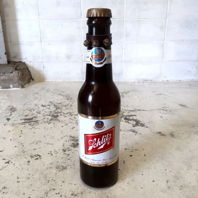 Schlitz ビンテージ ビアボトル型ディスプレイ コインバンク