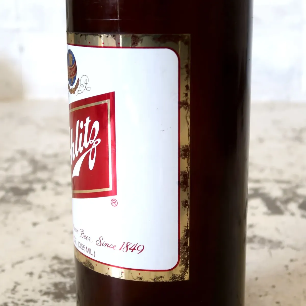 Schlitz ビンテージ ビアボトル型ディスプレイ コインバンク