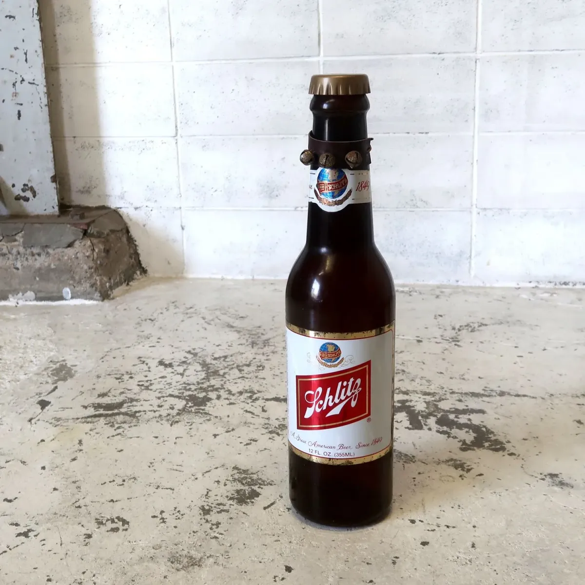Schlitz ビンテージ ビアボトル型ディスプレイ コインバンク