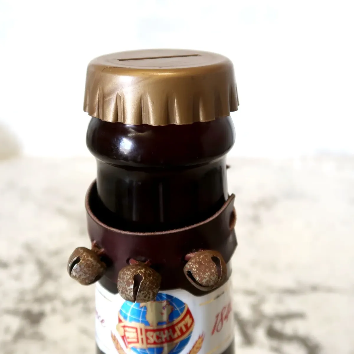 Schlitz ビンテージ ビアボトル型ディスプレイ コインバンク