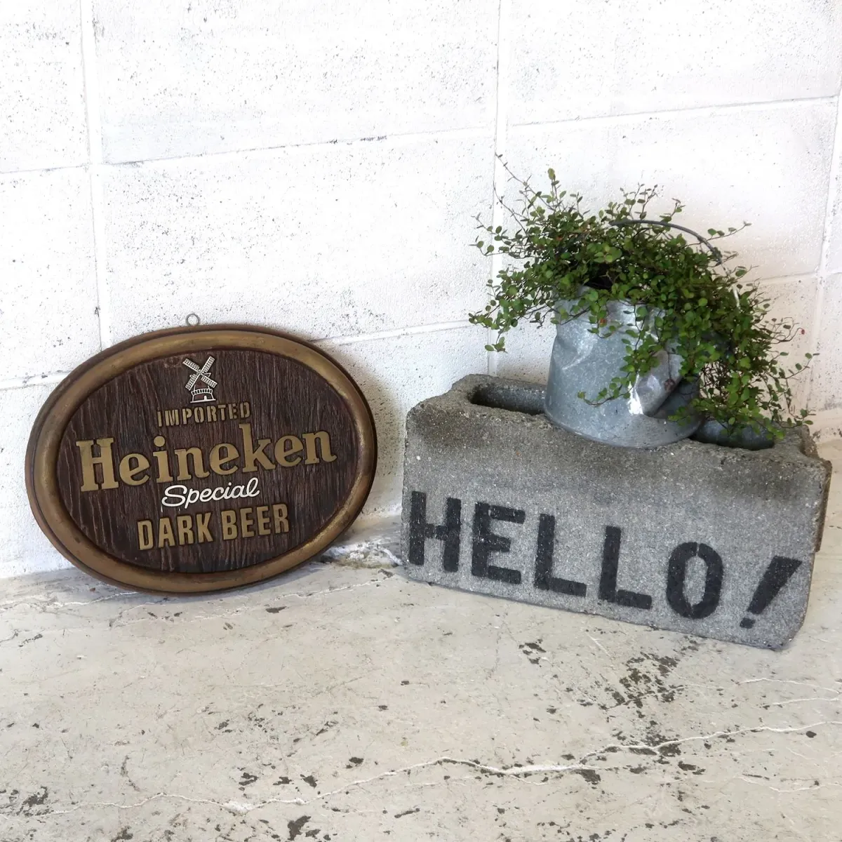 Heineken ビンテージ ウォールサイン