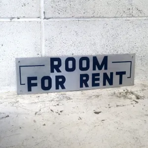 ROOM FOR RENT メタルプレート