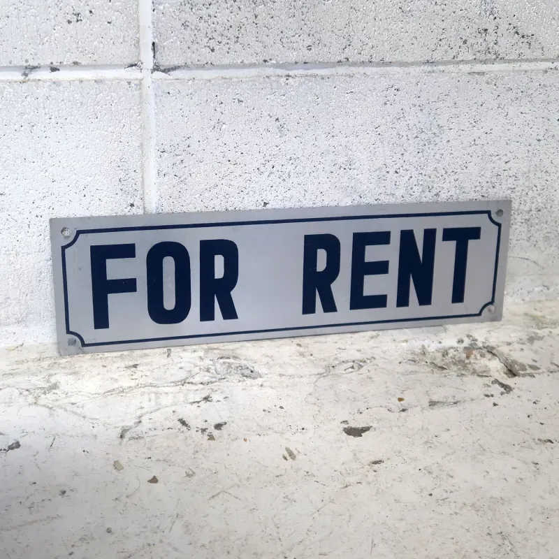 FOR RENT メタルプレート