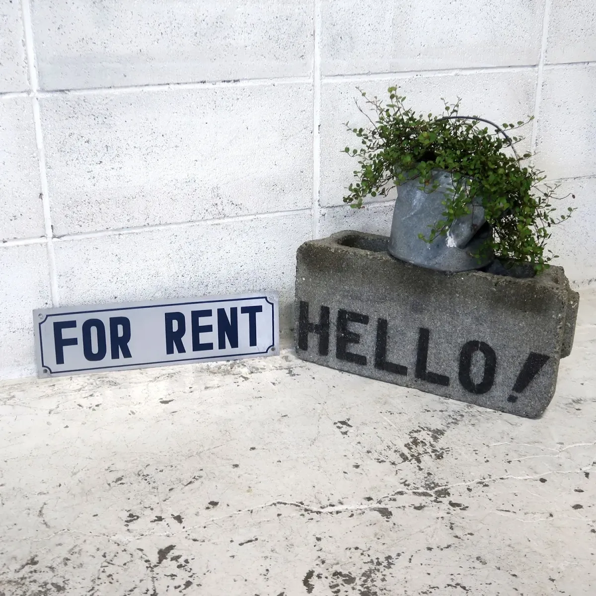 FOR RENT メタルプレート