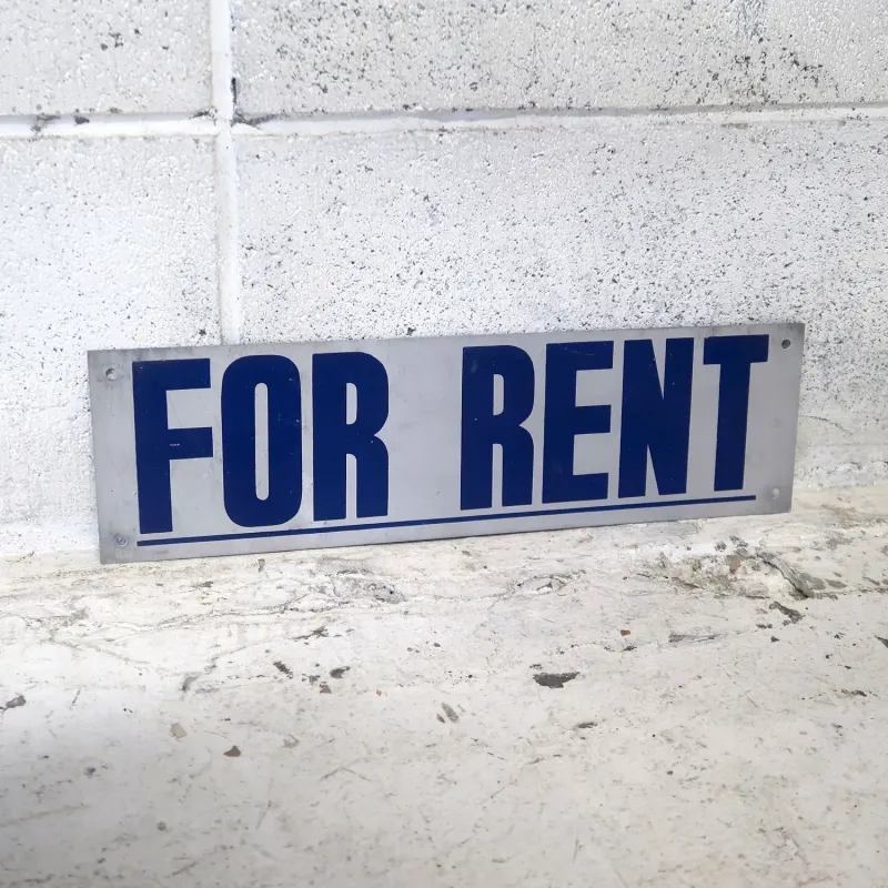 FOR RENT メタルプレート