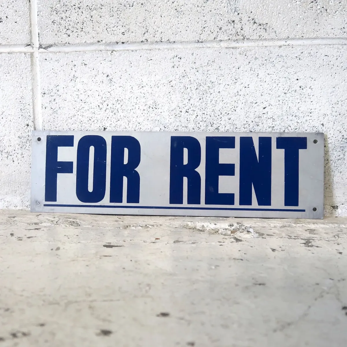 FOR RENT メタルプレート