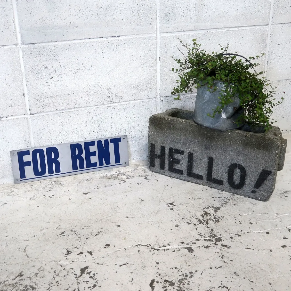 FOR RENT メタルプレート
