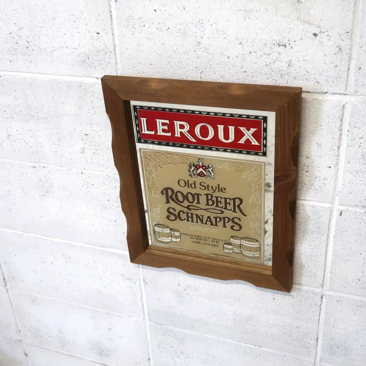 LEROUX ビンテージ パブミラー