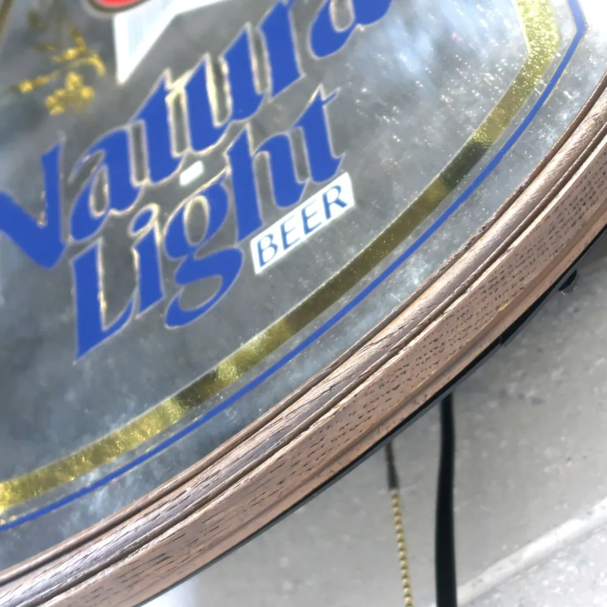 Natural Light ビンテージ ライトサインパブミラー