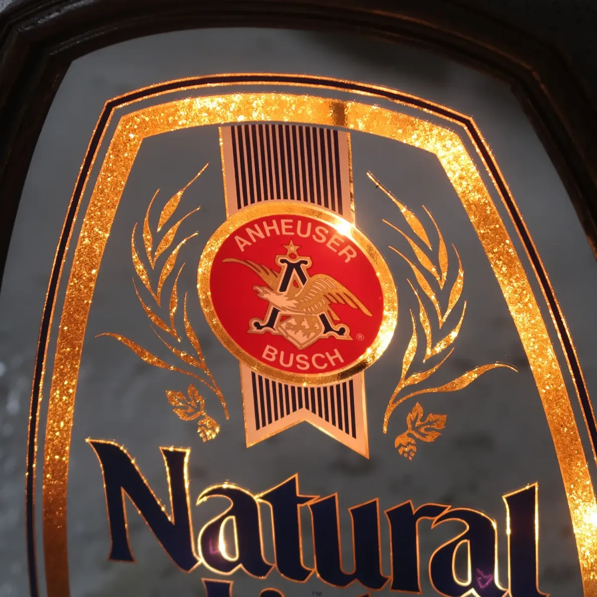 Natural Light ビンテージ ライトサインパブミラー