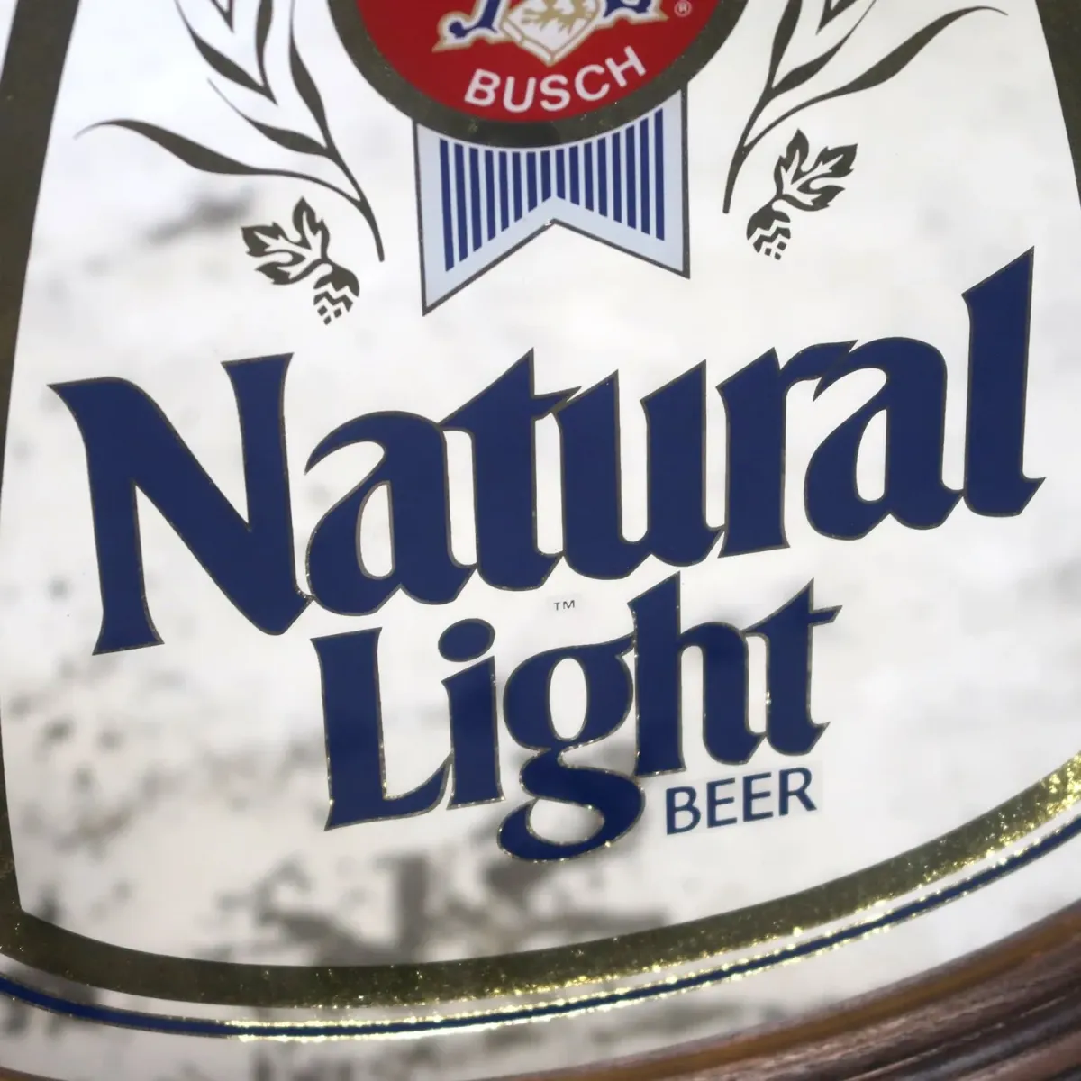 Natural Light ビンテージ ライトサインパブミラー
