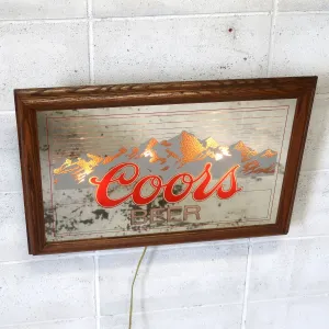 Coors ビンテージ ライトサインパブミラー