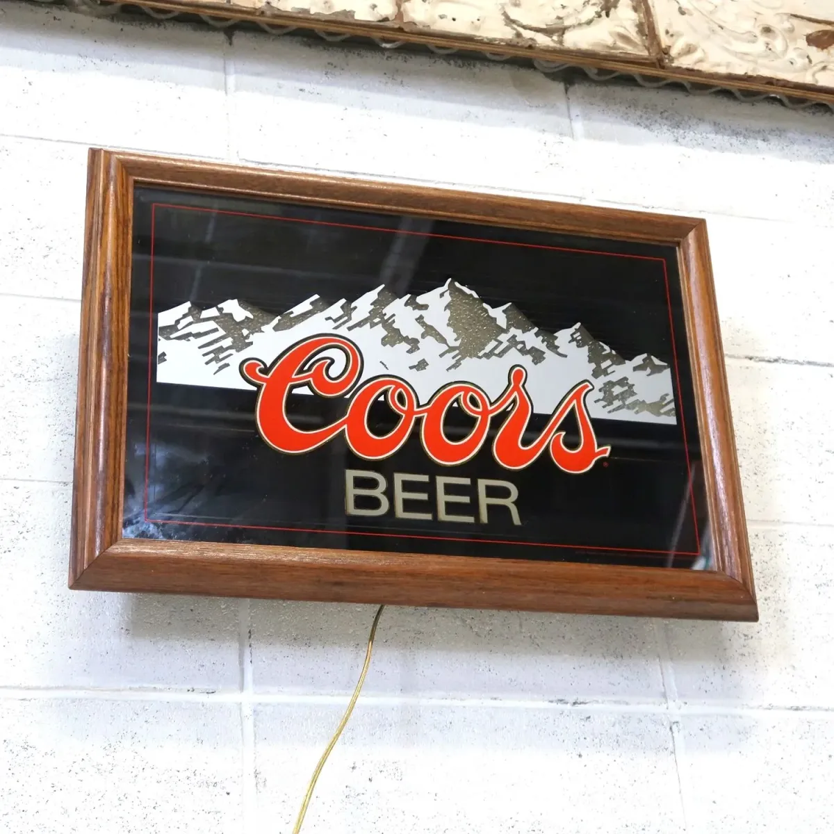 Coors ビンテージ ライトサインパブミラー