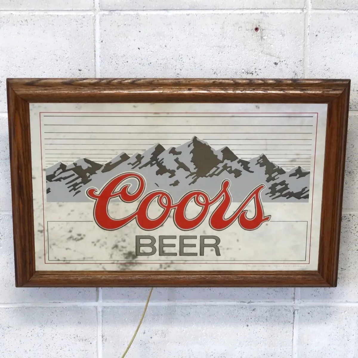Coors ビンテージ ライトサインパブミラー