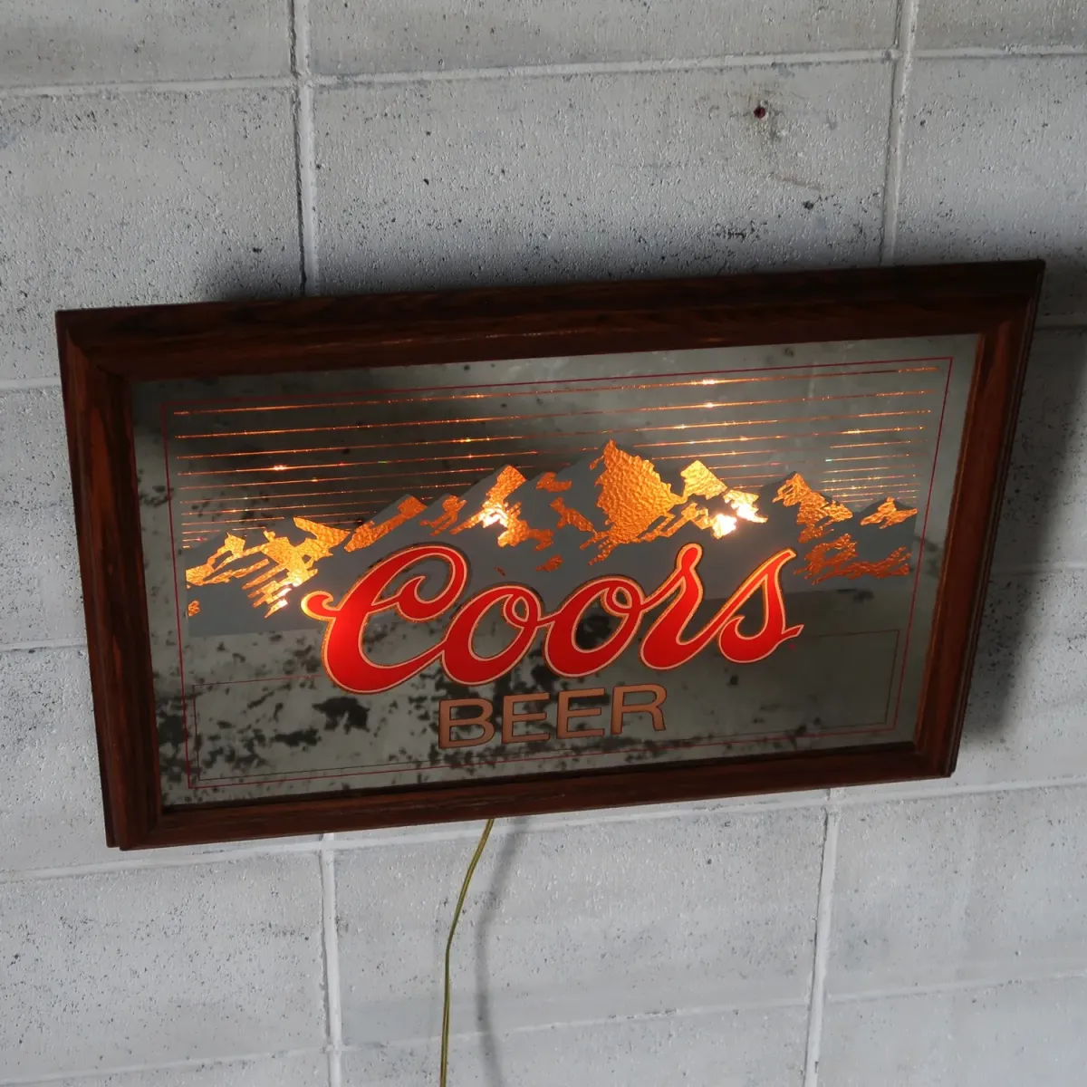 Coors ビンテージ ライトサインパブミラー