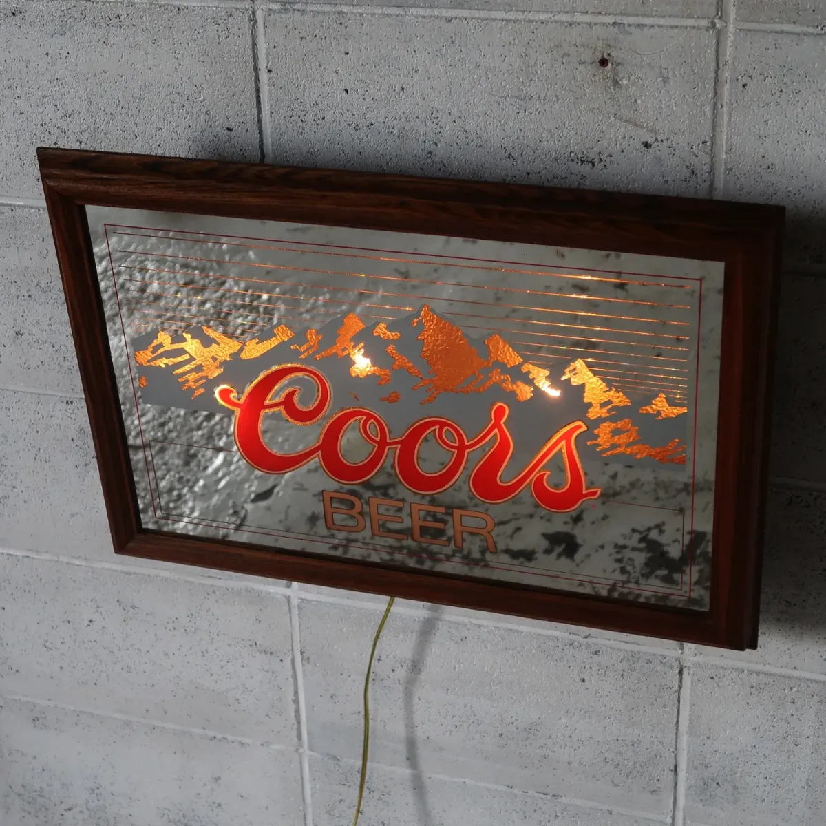 Coors ビンテージ ライトサインパブミラー