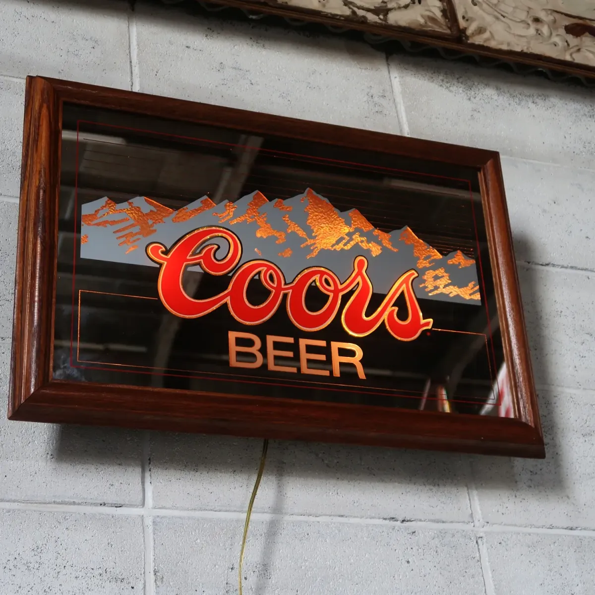 Coors ビンテージ ライトサインパブミラー