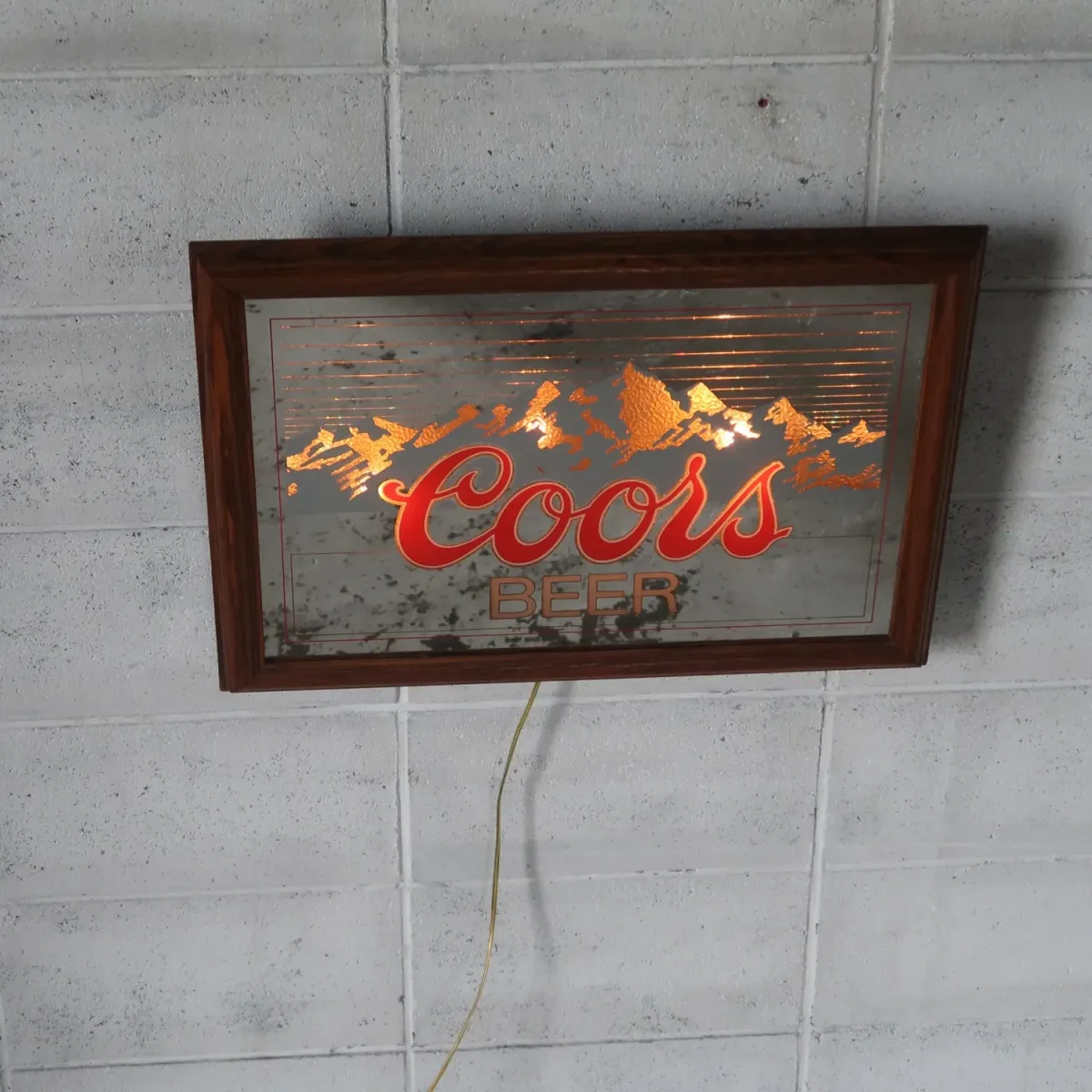 Coors ビンテージ ライトサインパブミラー