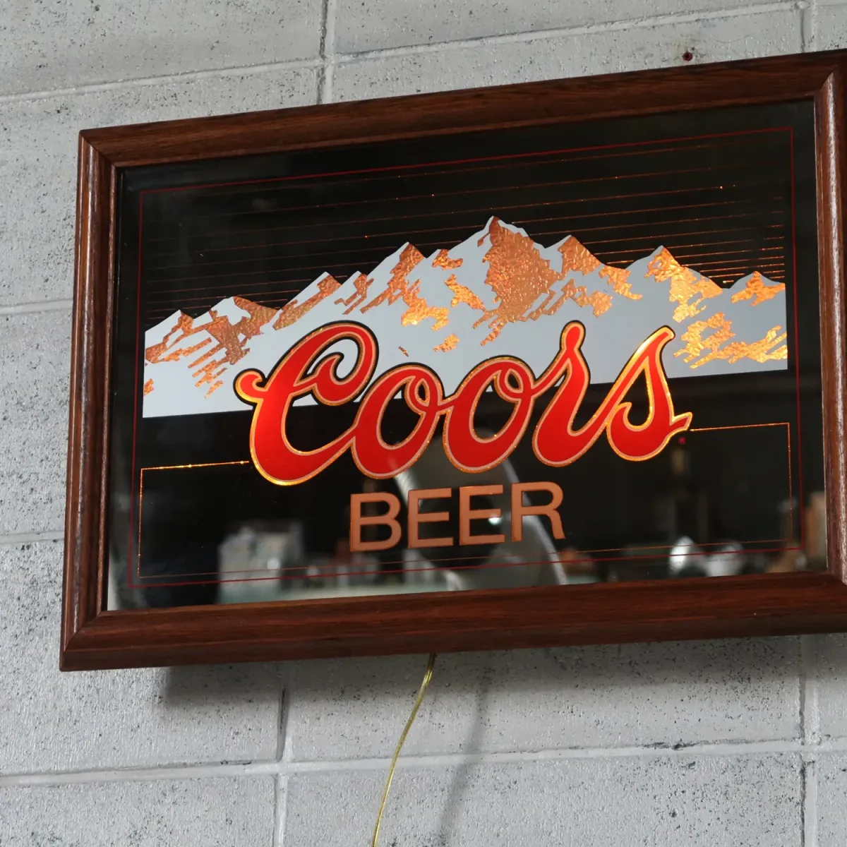 Coors ビンテージ ライトサインパブミラー