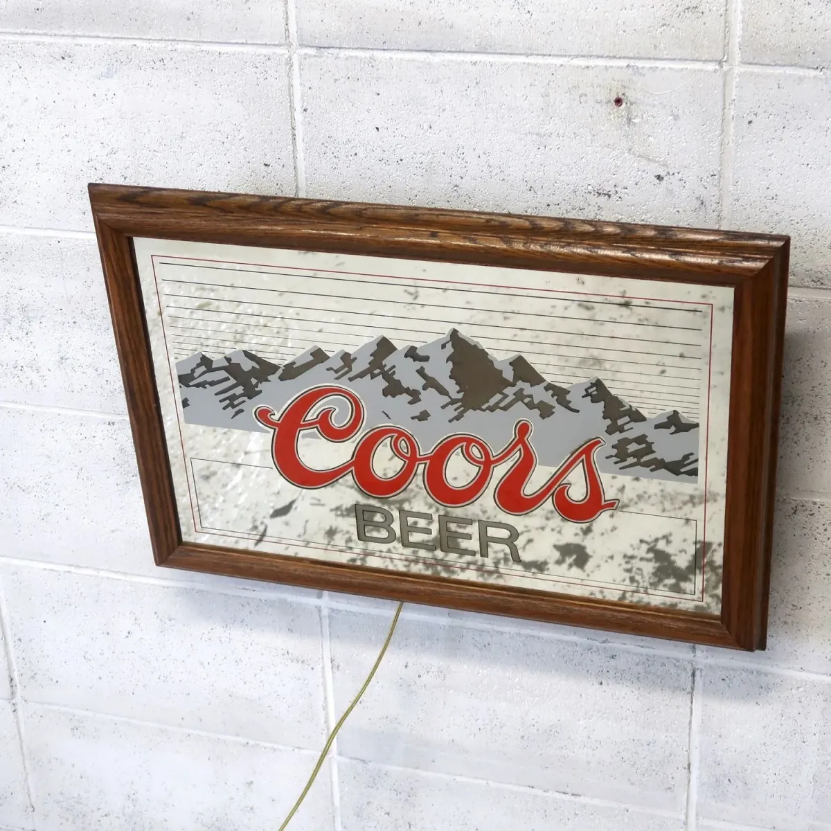 Coors ビンテージ ライトサインパブミラー