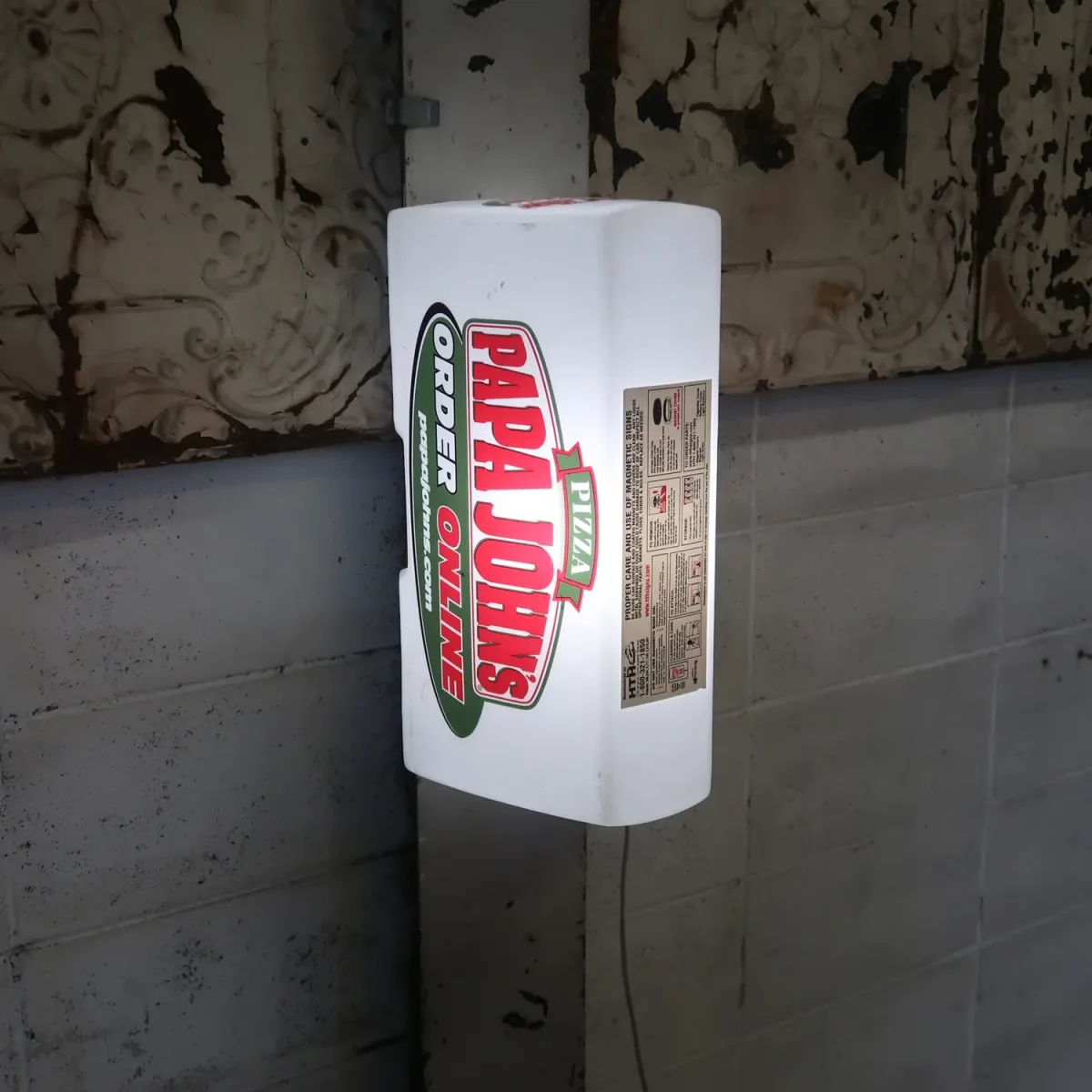 PAPA JOHN'S ライトサイン