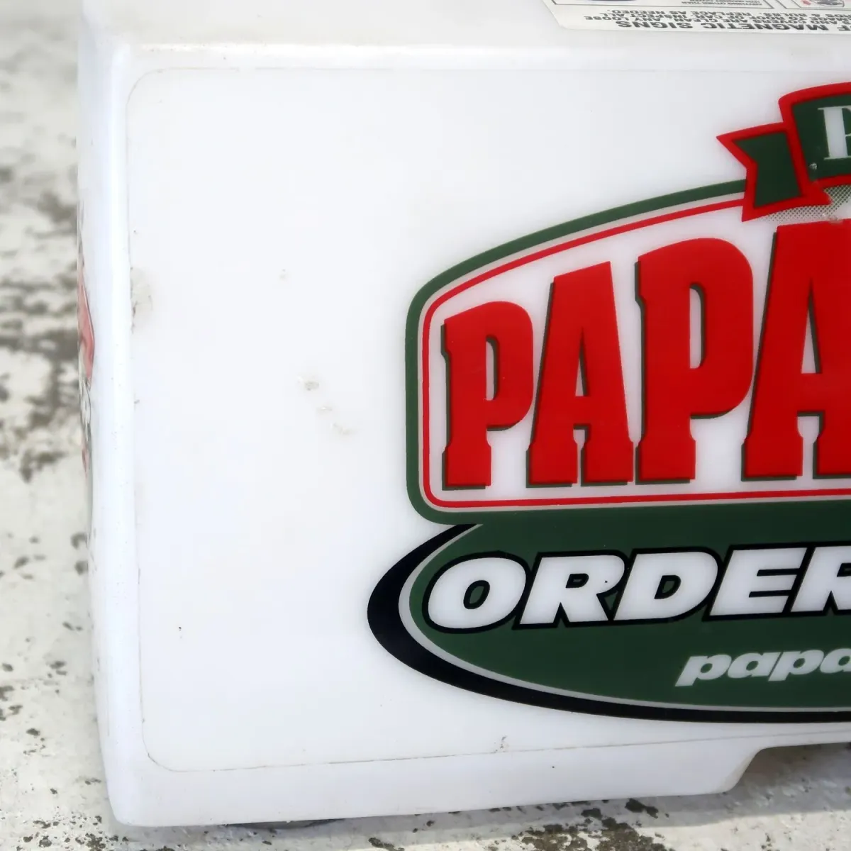 PAPA JOHN'S ライトサイン