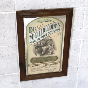 DR. McGILLICUDDY'S ビンテージ パブミラー