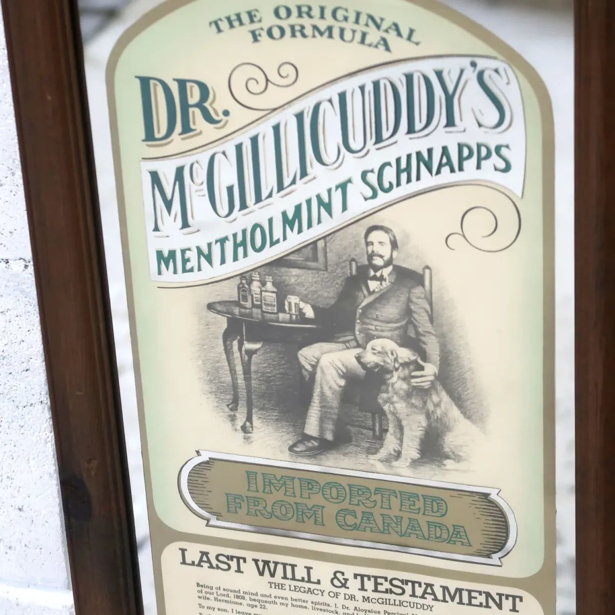 DR. McGILLICUDDY'S ビンテージ パブミラー