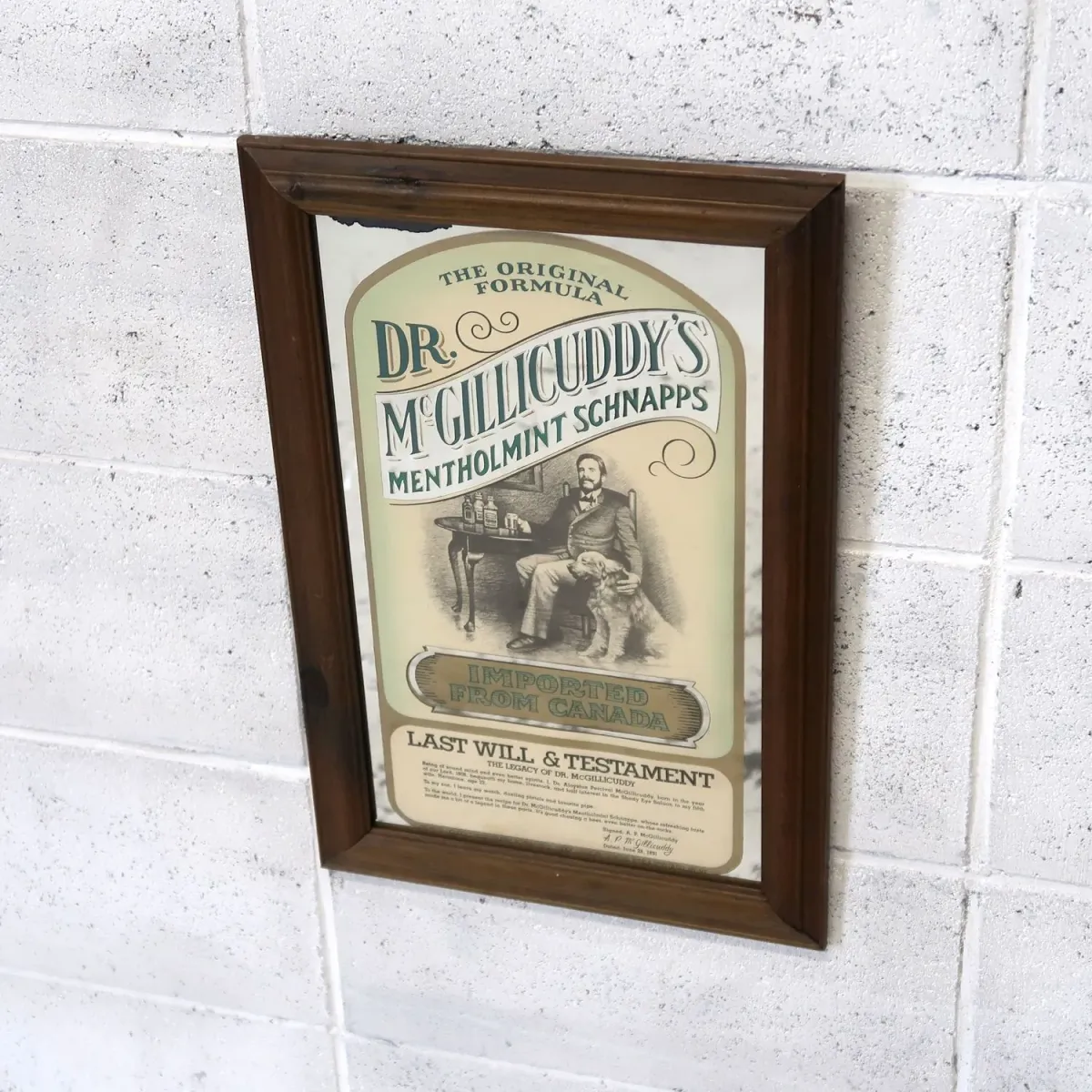 DR. McGILLICUDDY'S ビンテージ パブミラー
