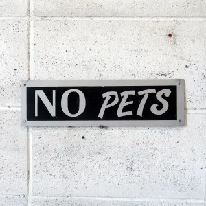 NO PETS メタルプレート