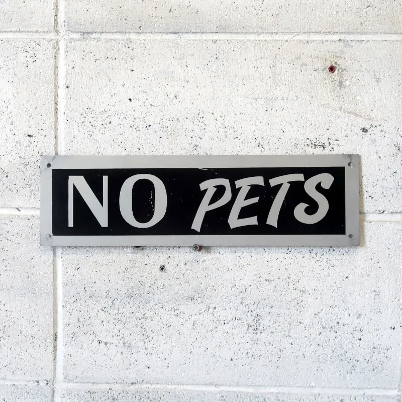 NO PETS メタルプレート