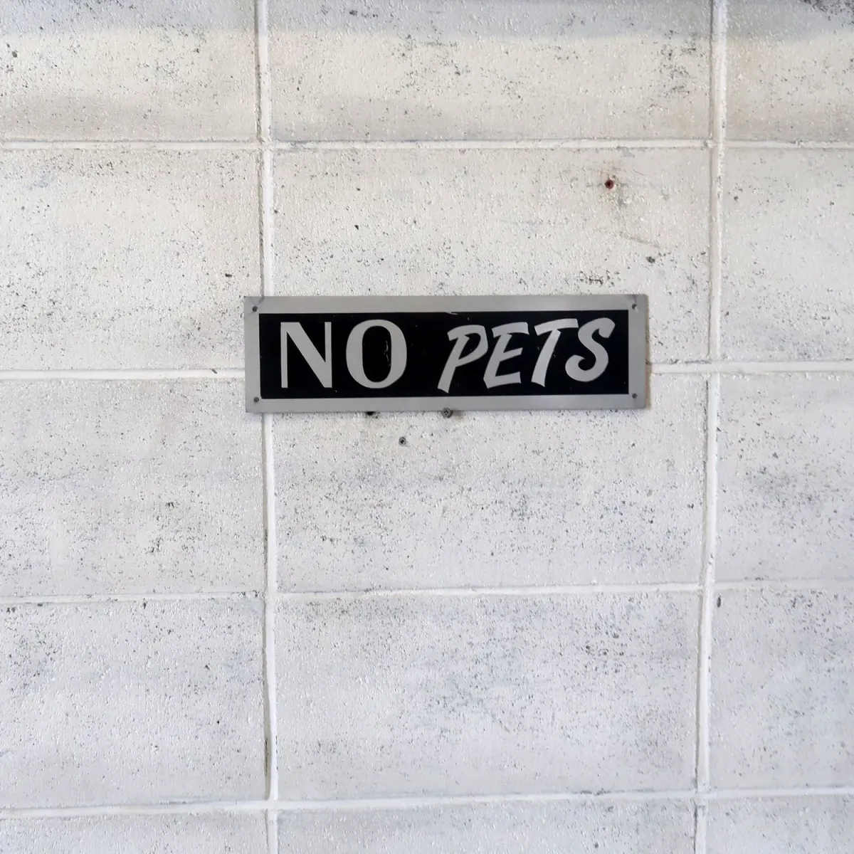 NO PETS メタルプレート
