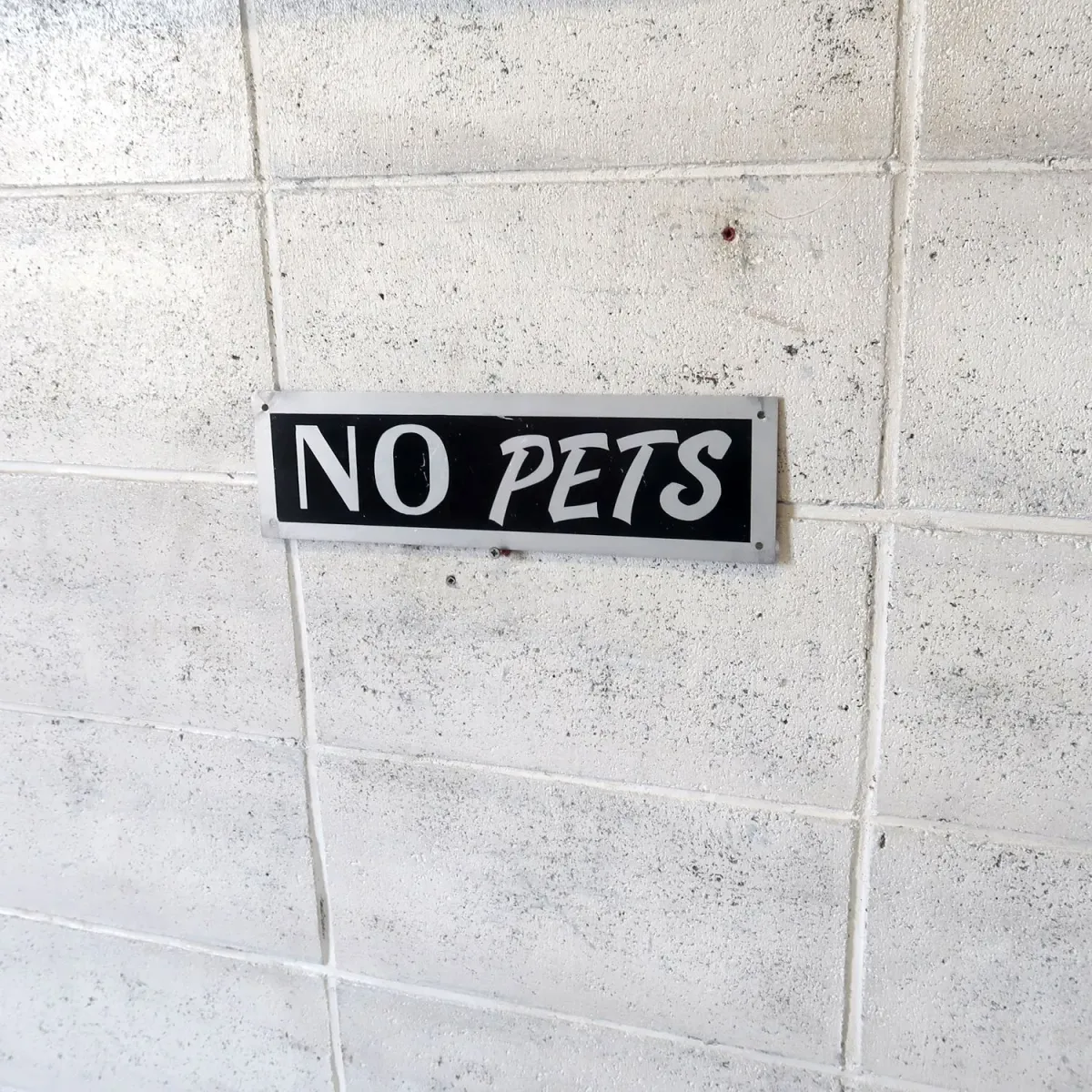NO PETS メタルプレート