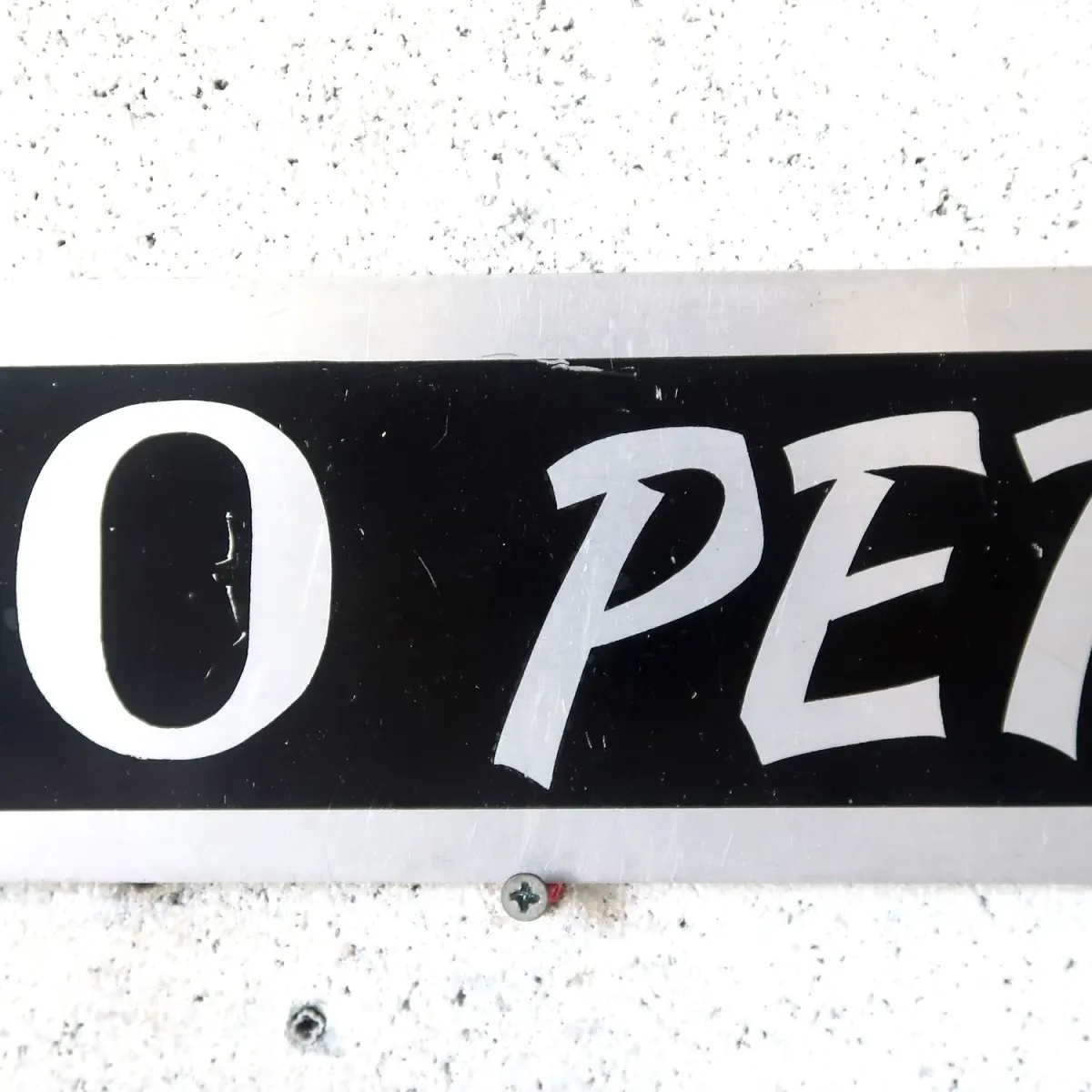 NO PETS メタルプレート