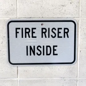FIRE RISER INSIDE メタルサイン