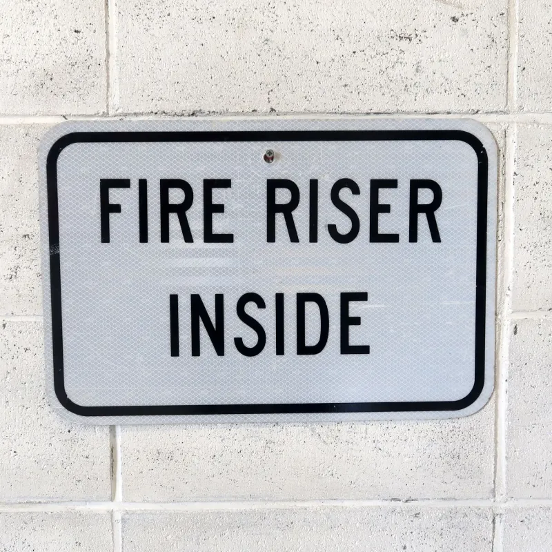 FIRE RISER INSIDE メタルサイン