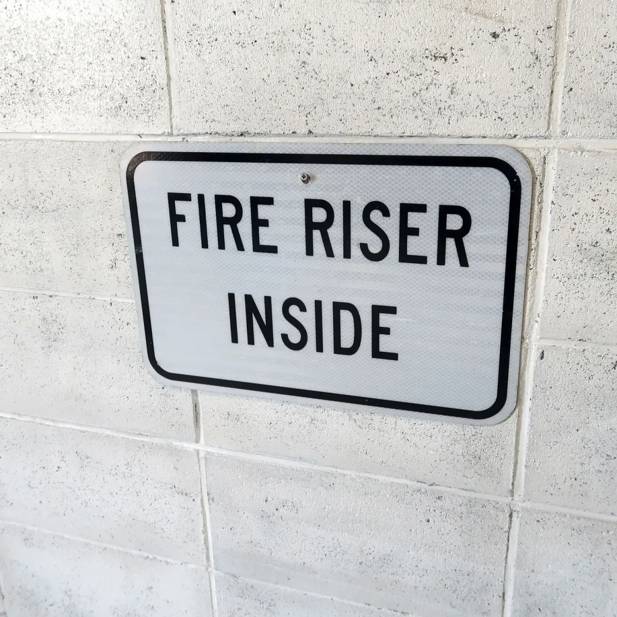 FIRE RISER INSIDE メタルサイン