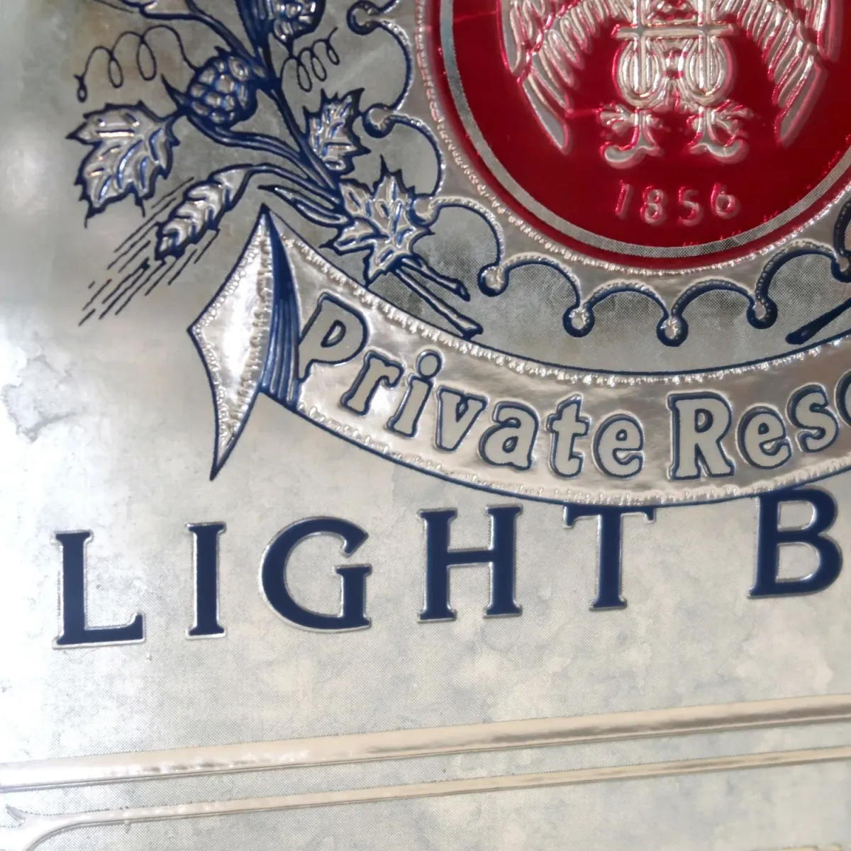 Henry Weinhard's LIGHT BEER ビンテージ パブミラー