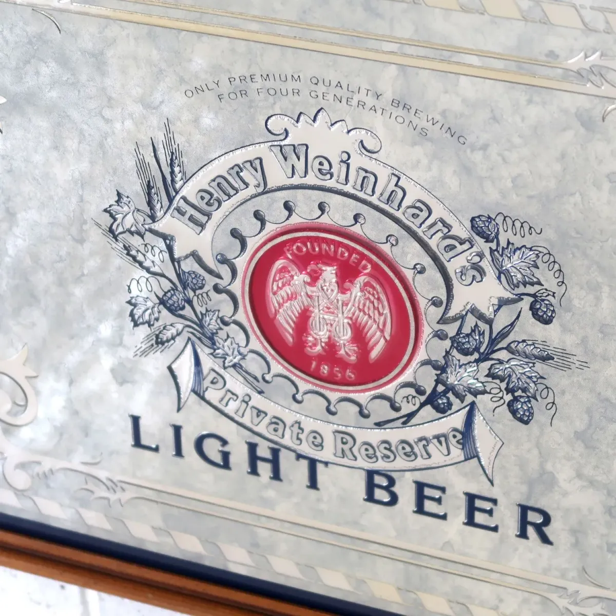 Henry Weinhard's LIGHT BEER ビンテージ パブミラー