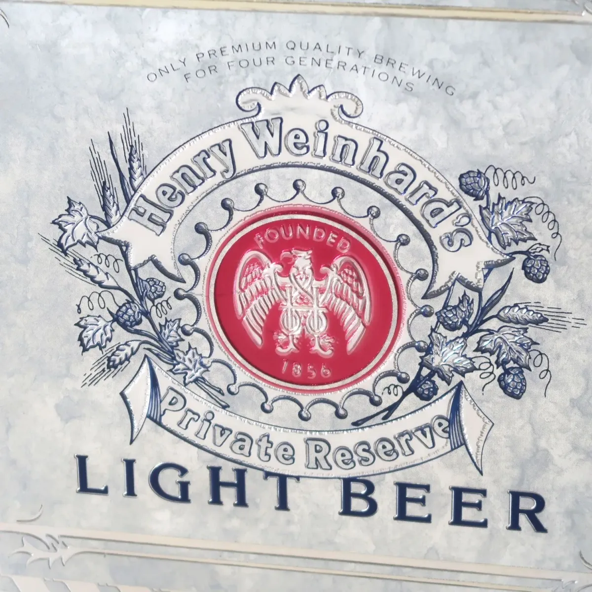 Henry Weinhard's LIGHT BEER ビンテージ パブミラー