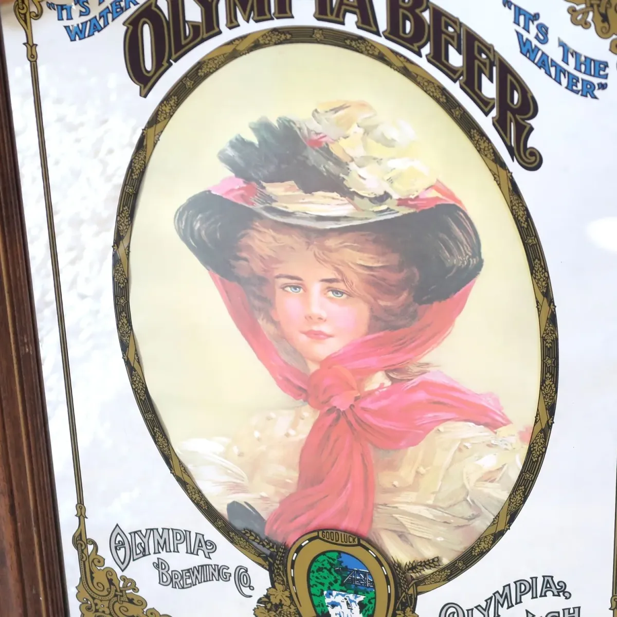 OLYMPIA BEER ビンテージ 大型パブミラー